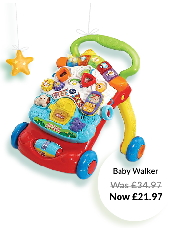 Make those first few steps easy with the Vtech baby walker