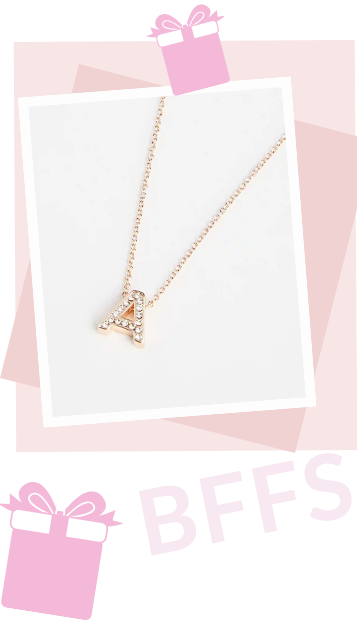 Our rose gold plated initial necklaces make a thoughtful gift