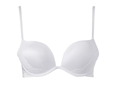 Boost your assets with a white plunge bra 