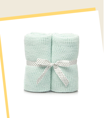 Made from 100% cotton, this comfy two-pack of shawls makes a soft extra layer for your little one's cot, pushchair or pram