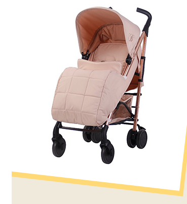 This My Babiie Billie Faiers Rose Blush Stroller is made with lightweight aluminium that's super manoeuvrable 