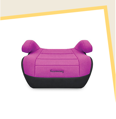 The deluxe seat pad on this Harmony Youth Booster Car Seat is made with extra comfort foam - perfect for long rides