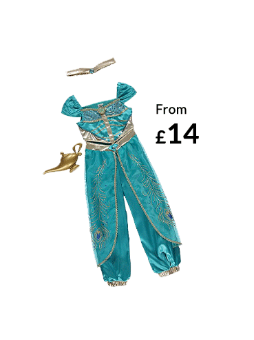 Your little one can become Princess Jasmine with this Disney fancy dress costume