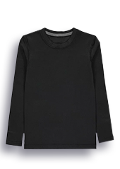 Product image of long sleeved black T-shirt