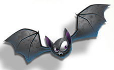 3D cartoon bat